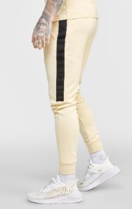 Beige Taped Cuffed Jogger sold by Siksilk