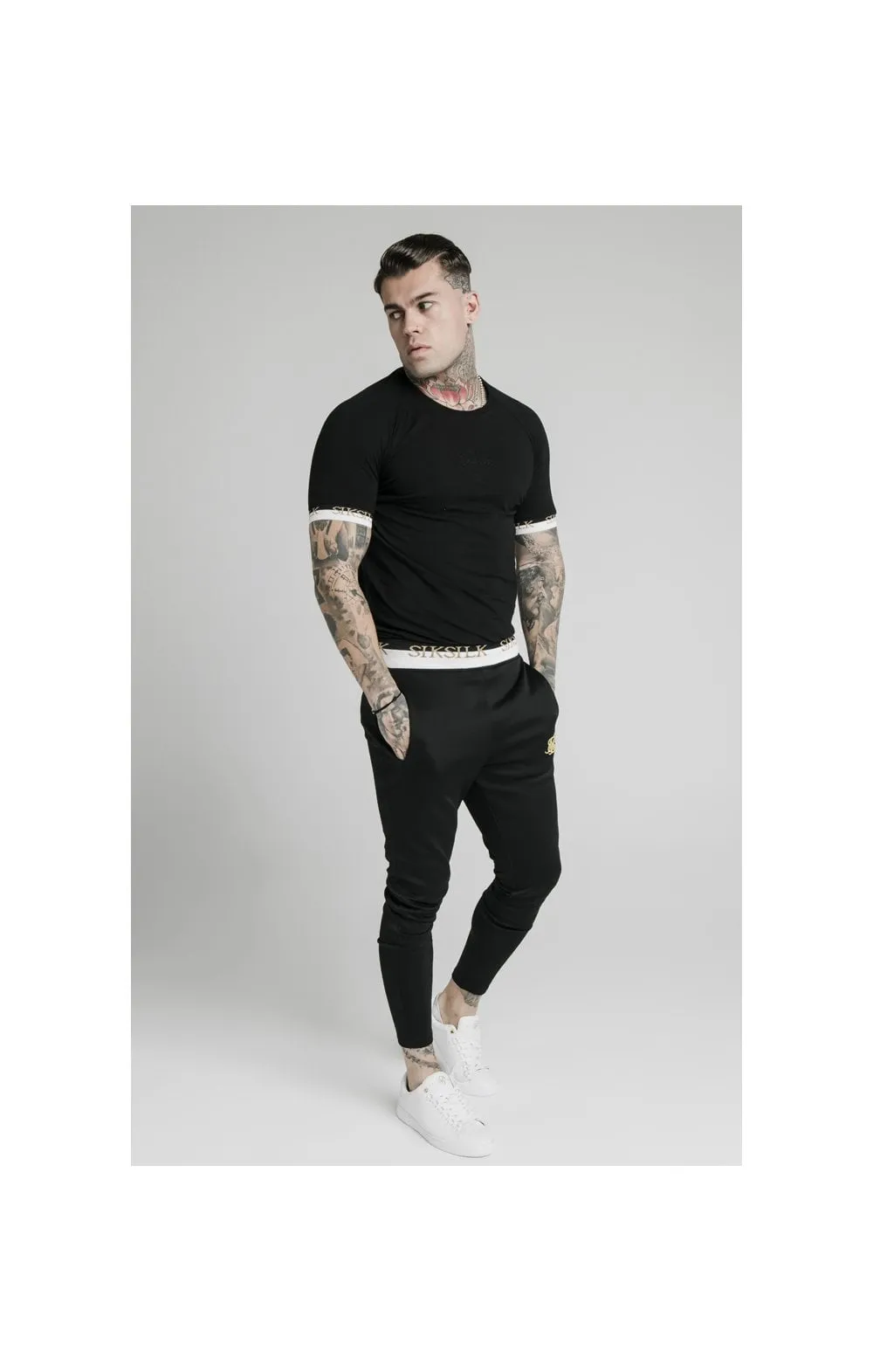 SikSilk S/S Deluxe Raglan Tech Tee - Black sold by Siksilk product image thumbnail 4