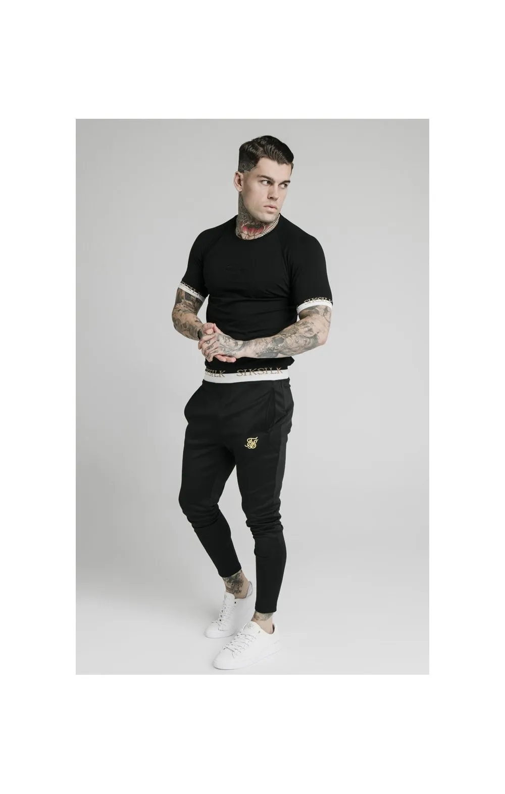 SikSilk S/S Deluxe Raglan Tech Tee - Black sold by Siksilk product image thumbnail 3
