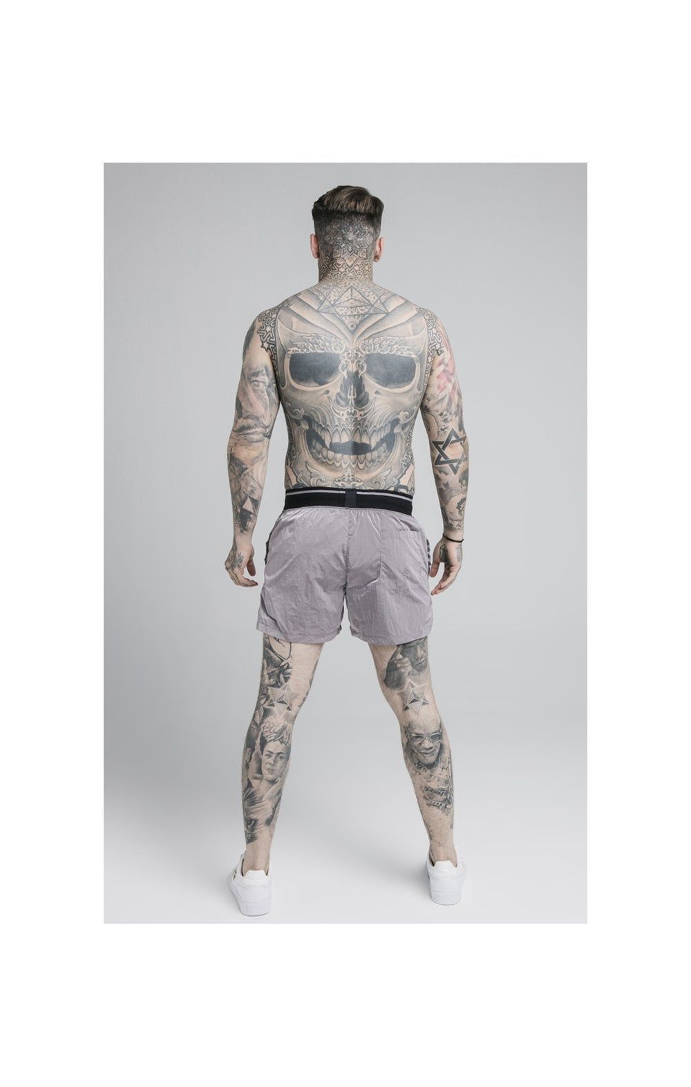 SikSilk Adapt Crushed Nylon Swim Shorts - Grey sold by Siksilk product image thumbnail 4