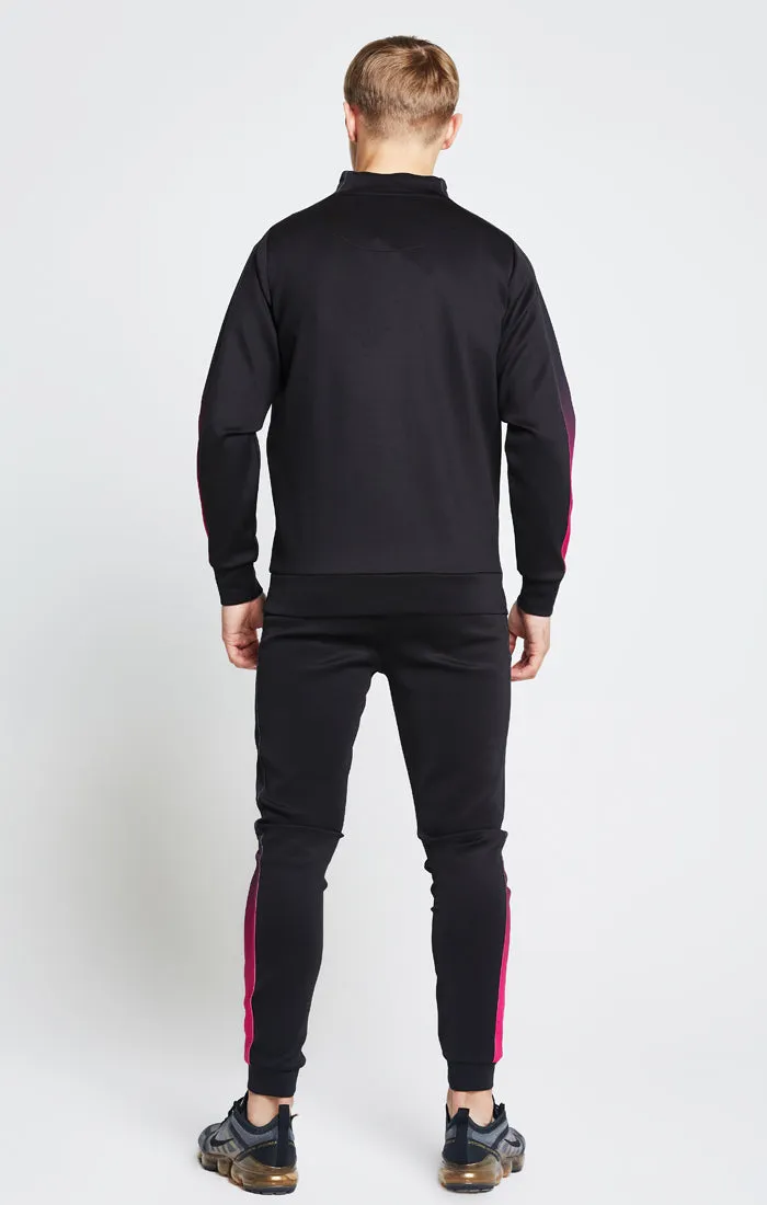 Illusive London Fade Panel 1/4 Zip Hoodie - Black & Pink sold by Siksilk product image thumbnail 5