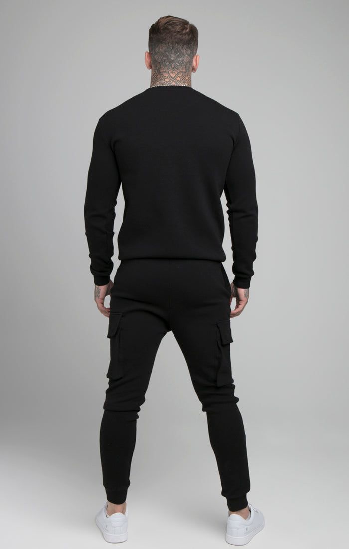 SikSilk Crew Neck Sweater - Black sold by Siksilk product image thumbnail 6