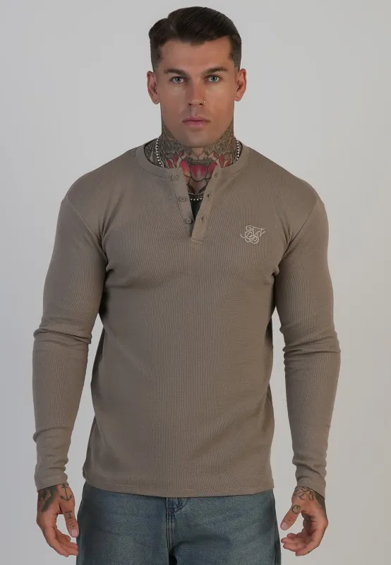 Beige Henley T-Shirt sold by Siksilk