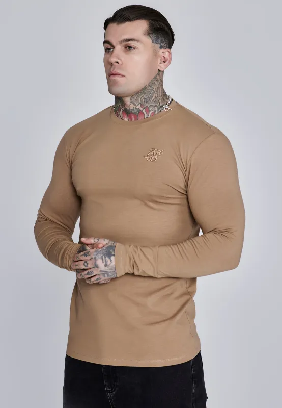 Beige Essentials LS T-Shirt sold by Siksilk