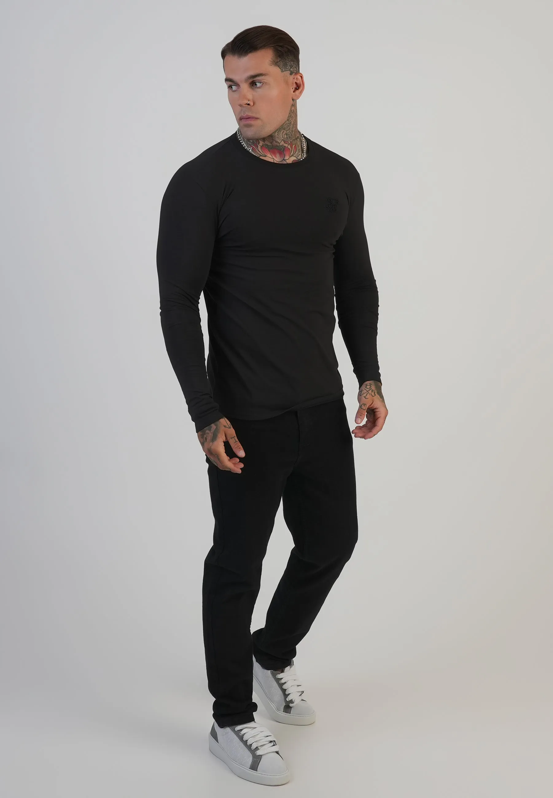 Black Long Sleeve T-Shirt sold by Siksilk product image thumbnail 4