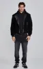 Black Sherpa Bomber Jacket sold by Siksilk