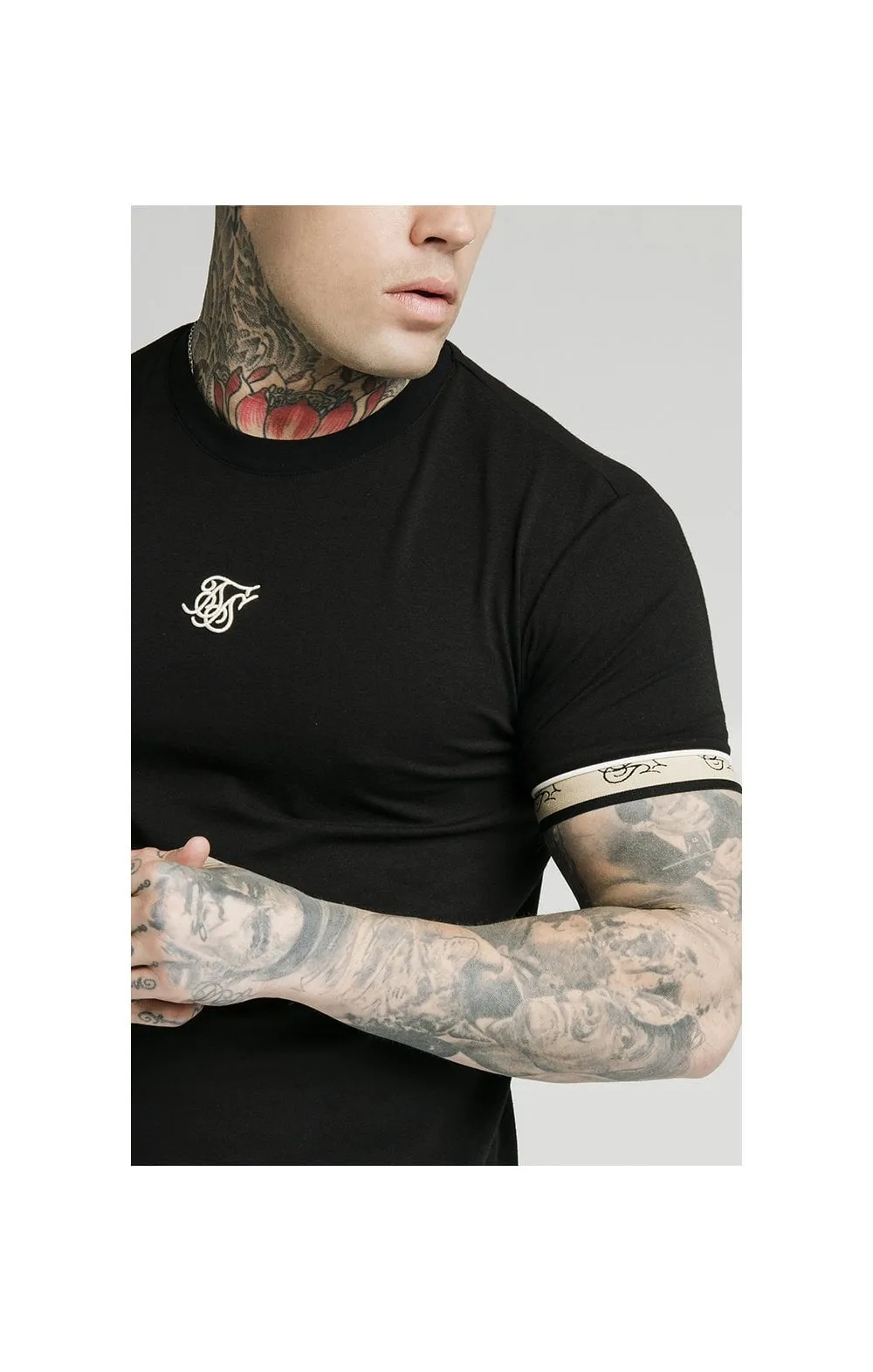 SikSilk S/S Premium Tape Gym Tee - Black sold by Siksilk product image thumbnail 2