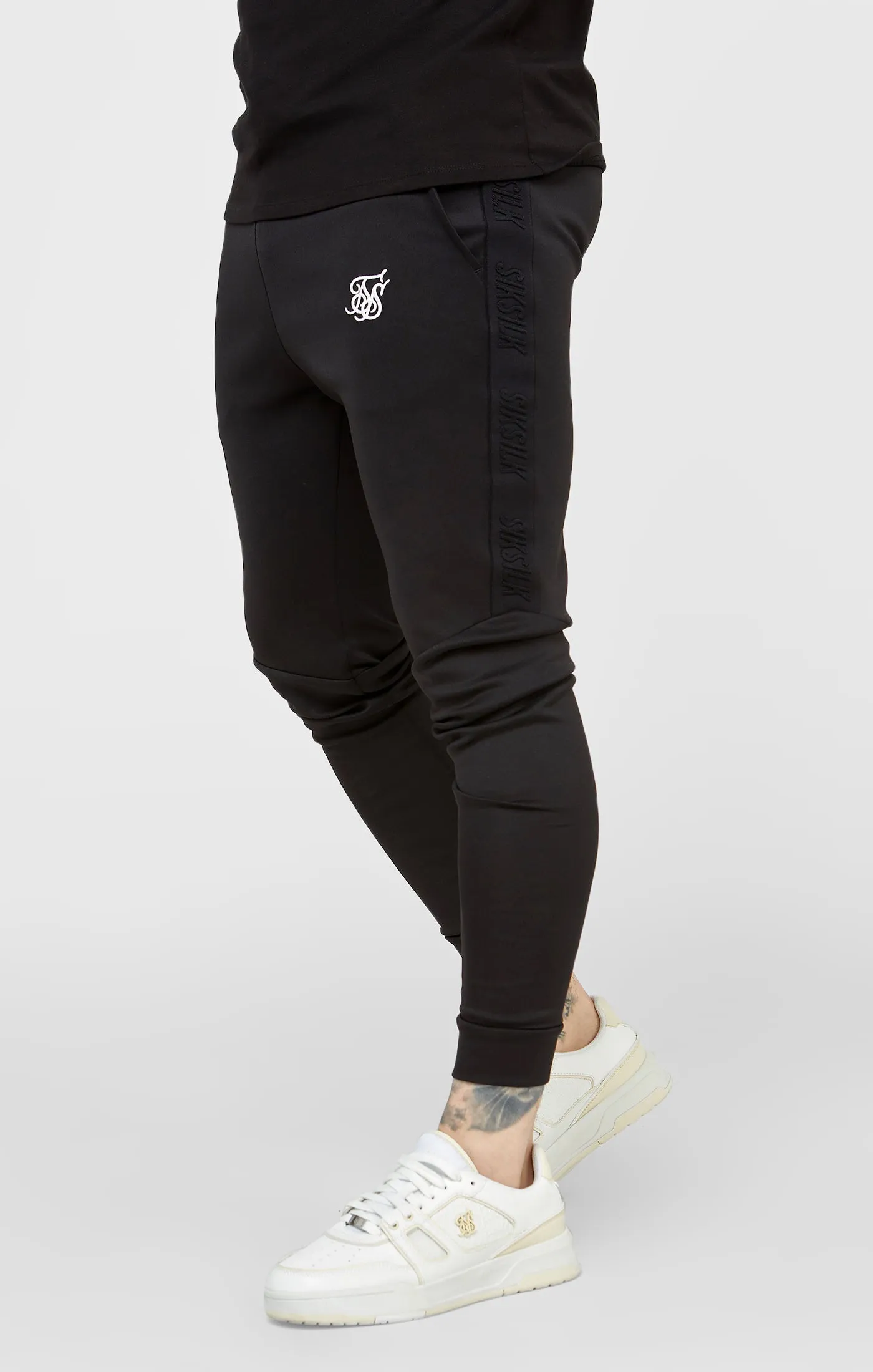 Black Cuffed Jogger sold by Siksilk