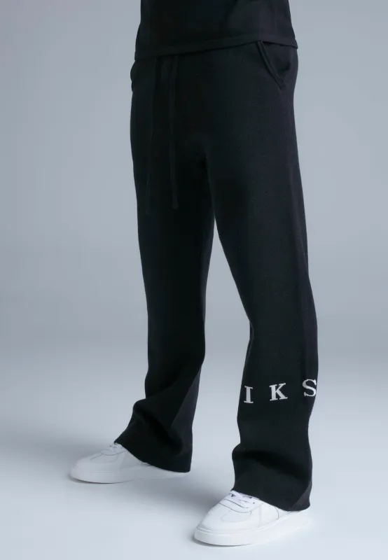 Black Knitted Track Pants sold by Siksilk