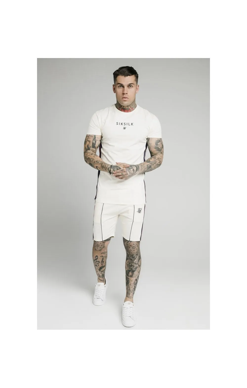 SikSilk S/S Retro Essential Tape Tee - Off White sold by Siksilk product image thumbnail 3
