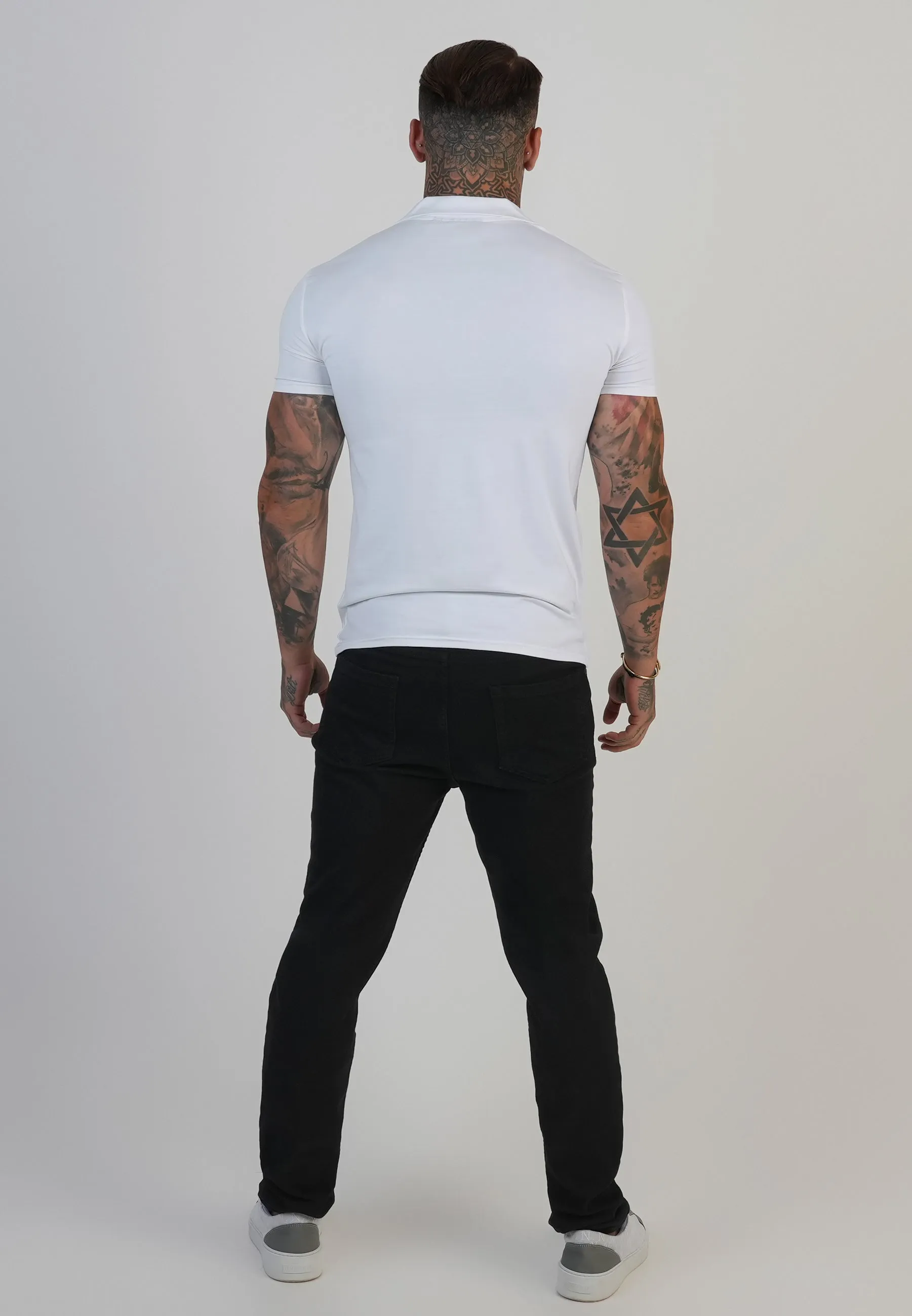 White Revere Polo sold by Siksilk product image thumbnail 5