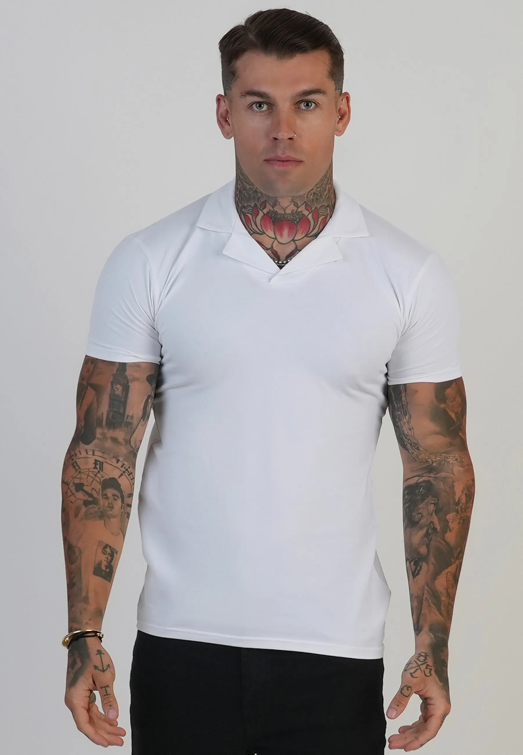 White Revere Polo sold by Siksilk