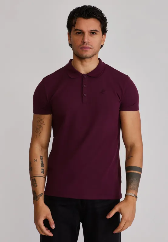 Burgundy Polo T-Shirt sold by Siksilk