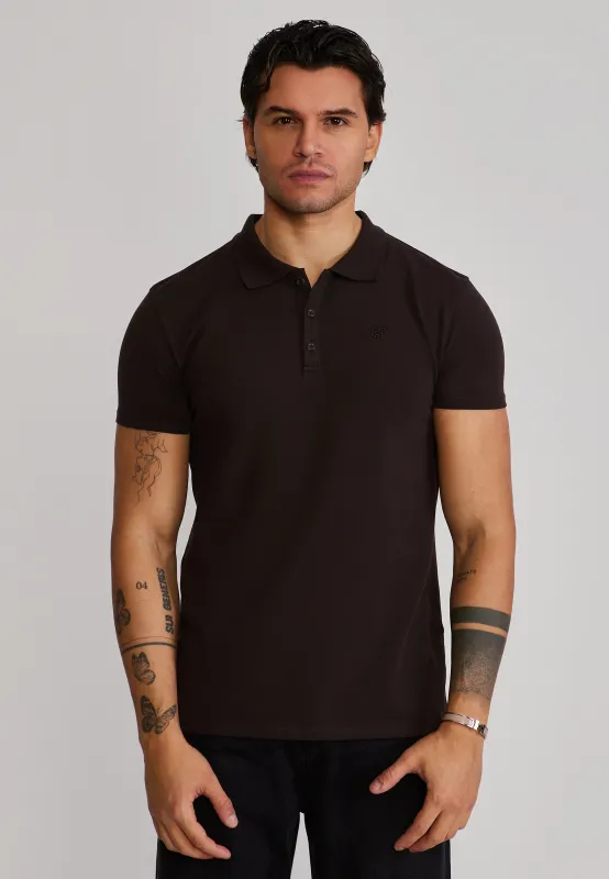 Dark Brown Polo T-Shirt sold by Siksilk