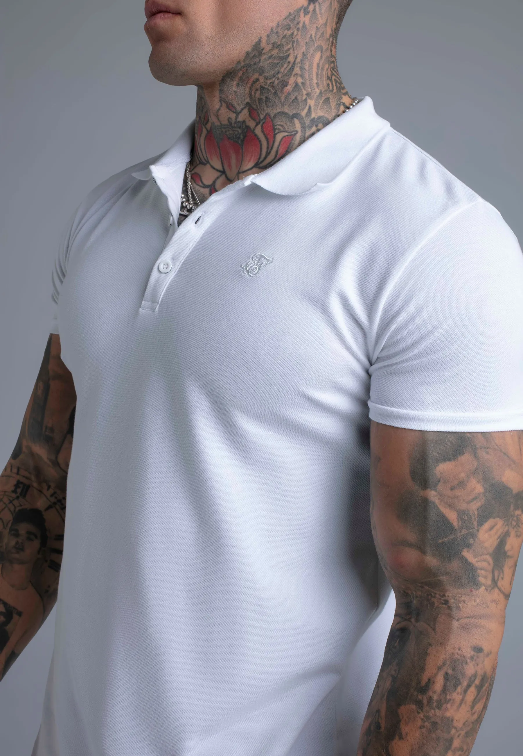 White Polo T-Shirt sold by Siksilk product image thumbnail 2