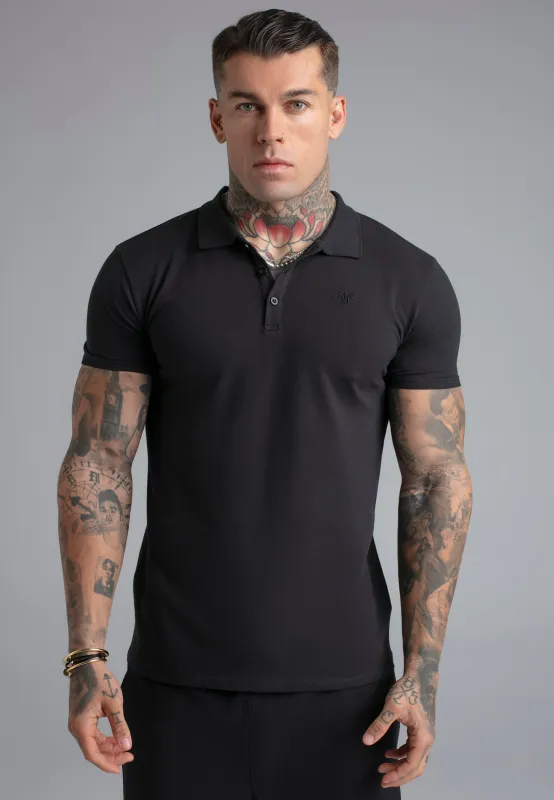 Black Polo T-Shirt sold by Siksilk