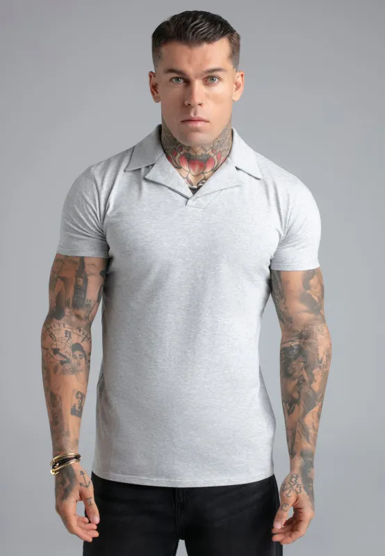 Grey Marl Revere Polo sold by Siksilk
