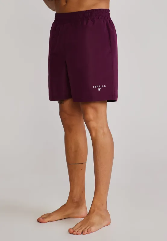 Burgundy Swim Shorts sold by Siksilk