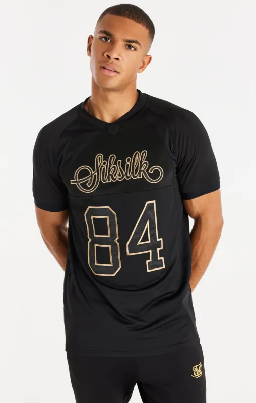 Black Sport Elastic Cuff T-Shirt sold by Siksilk