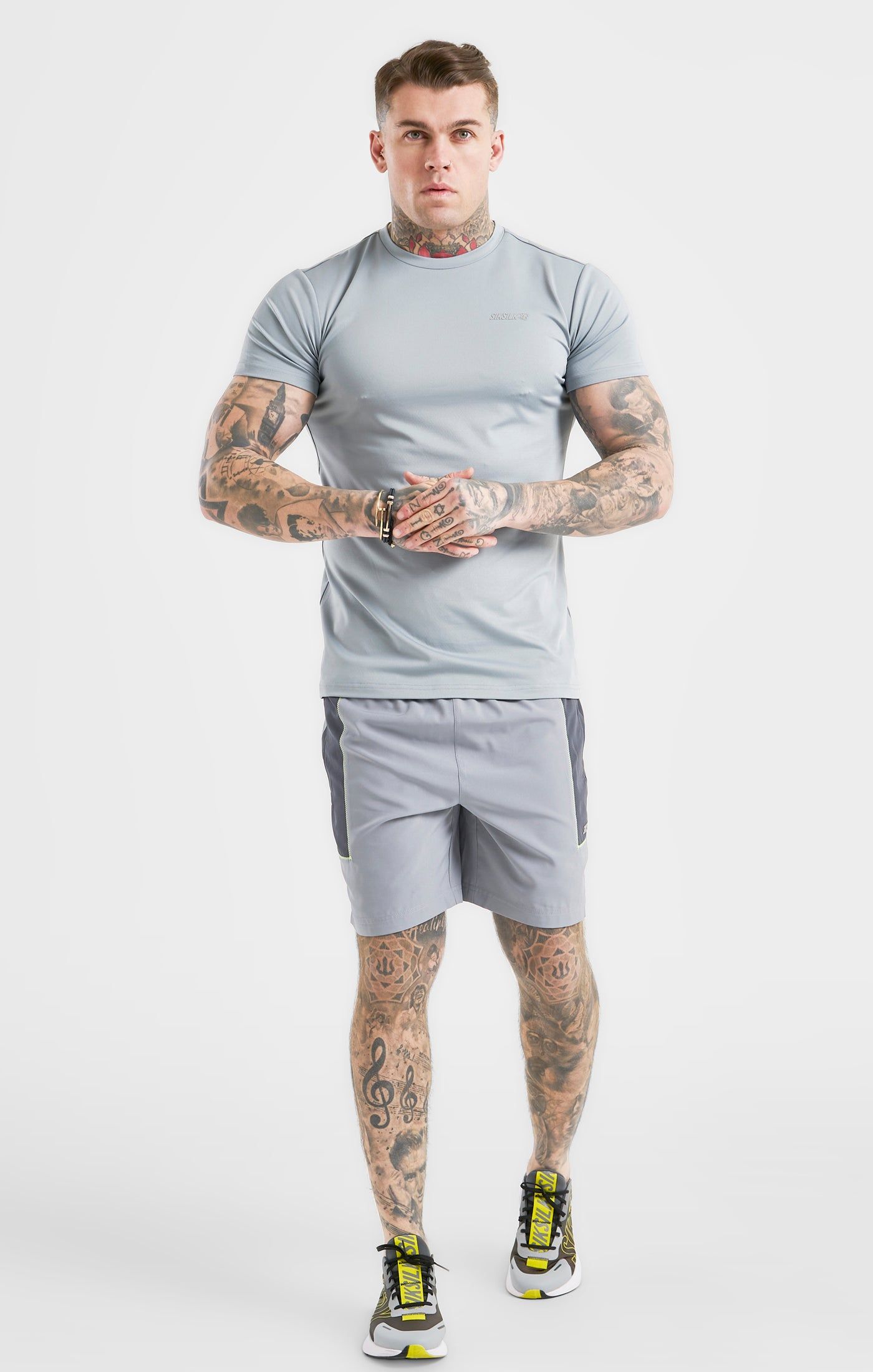 Grey Sports Poly T-Shirt sold by Siksilk product image thumbnail 3