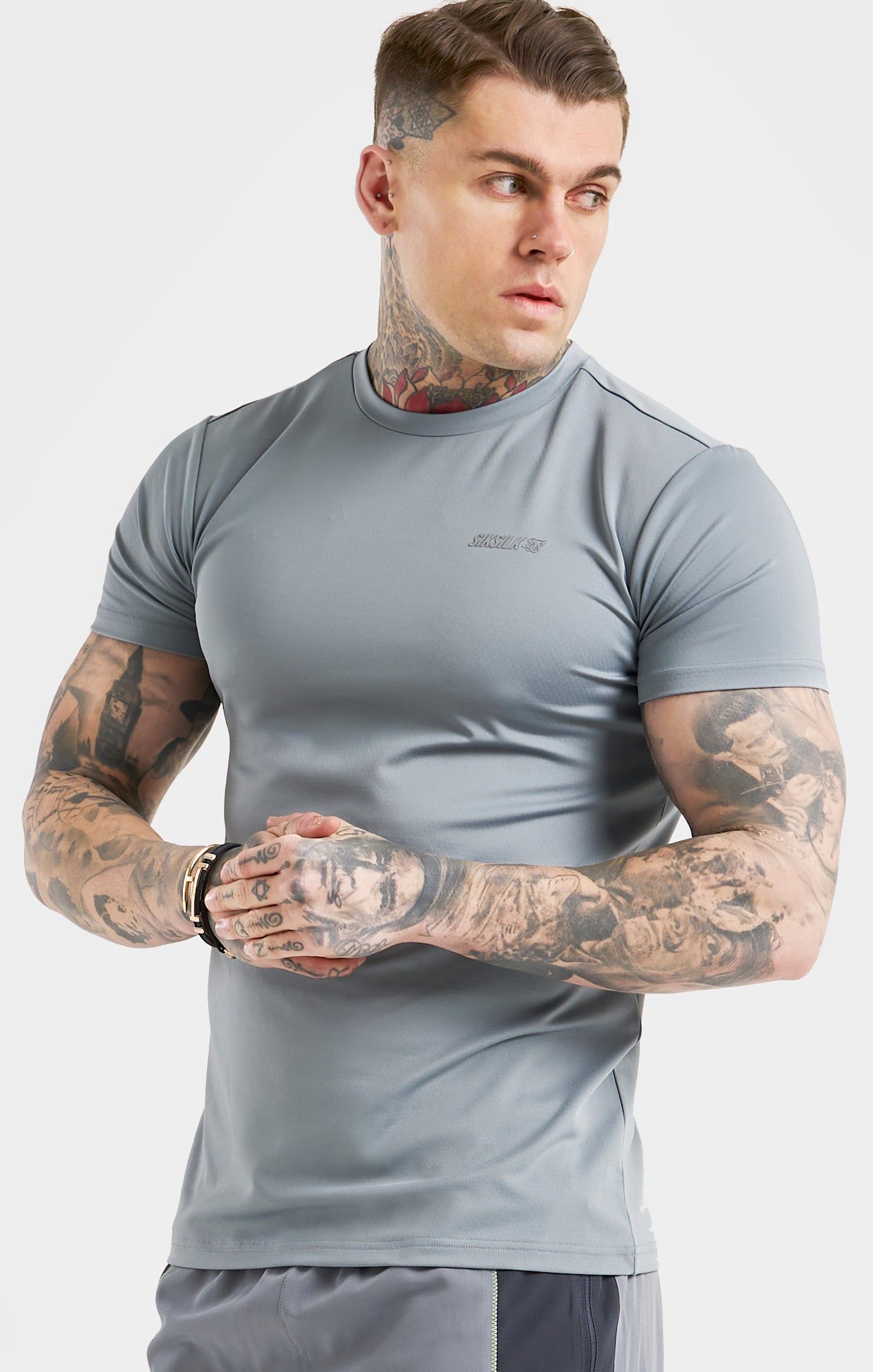 Grey Sports Poly T-Shirt sold by Siksilk