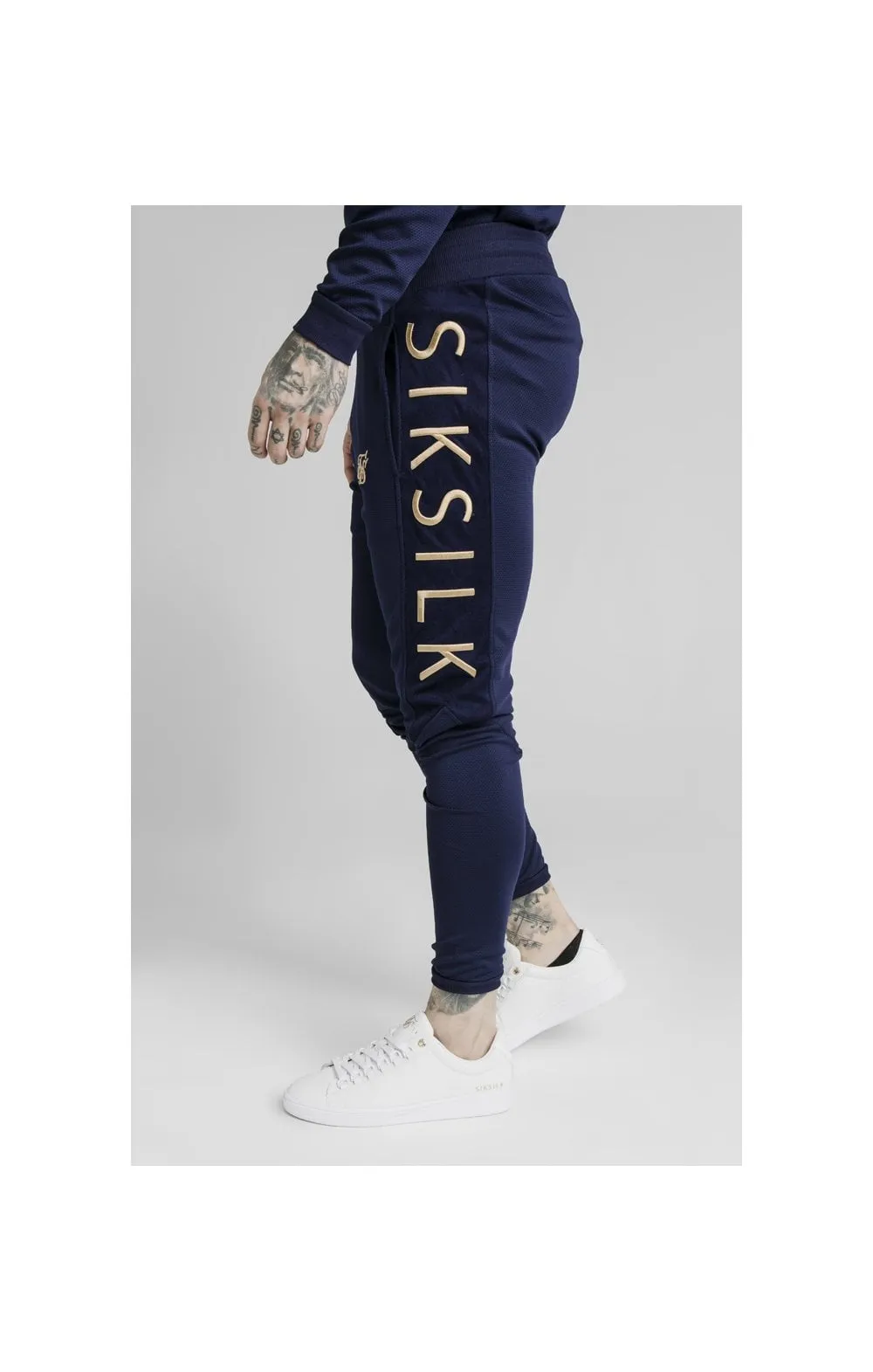 SikSilk Fitted Panel Cuff Pants - Navy Eclipse sold by Siksilk product image thumbnail 2