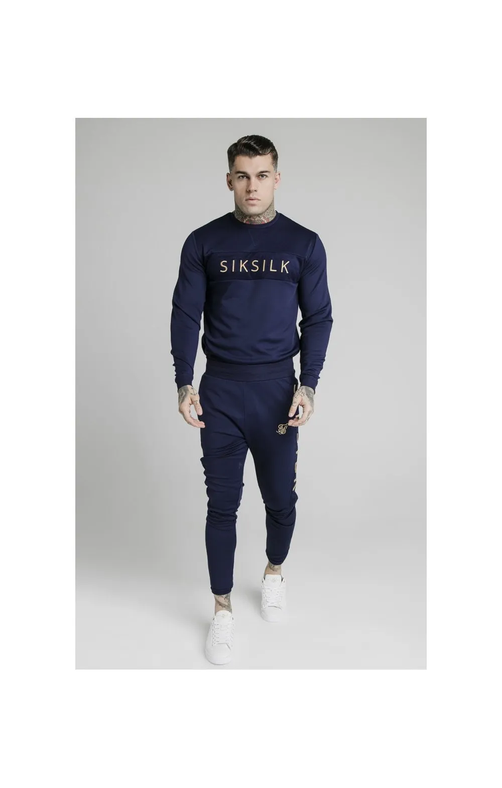 SikSilk Fitted Panel Cuff Pants - Navy Eclipse sold by Siksilk product image thumbnail 4