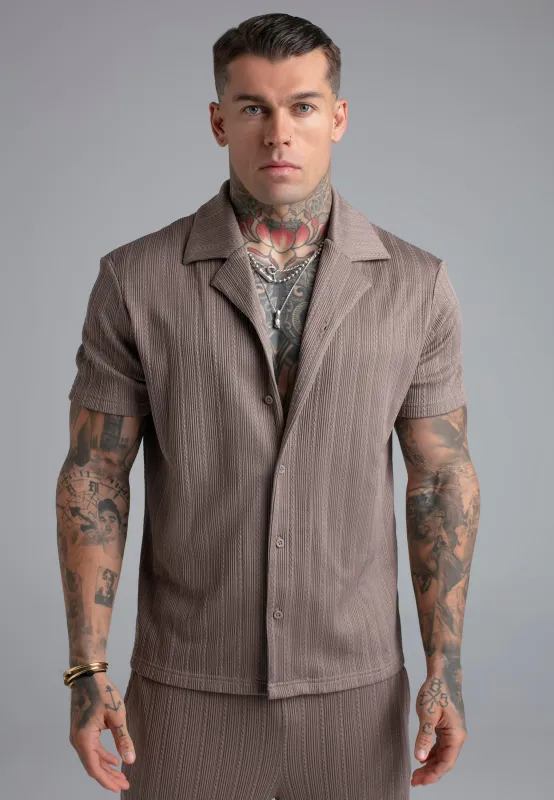 Brown Textured Shirt sold by Siksilk