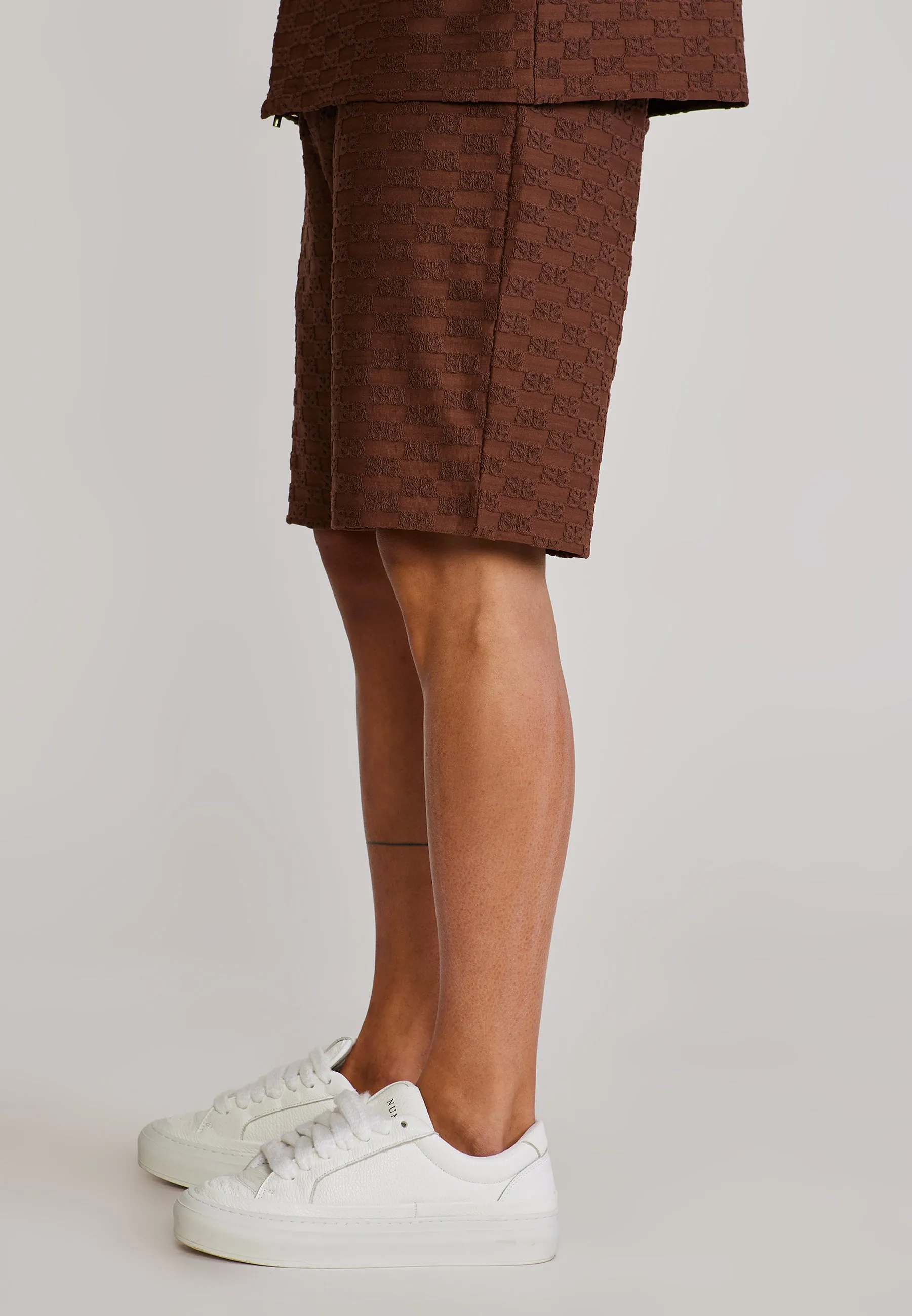 Brown Towelling Shorts sold by Siksilk product image thumbnail 3