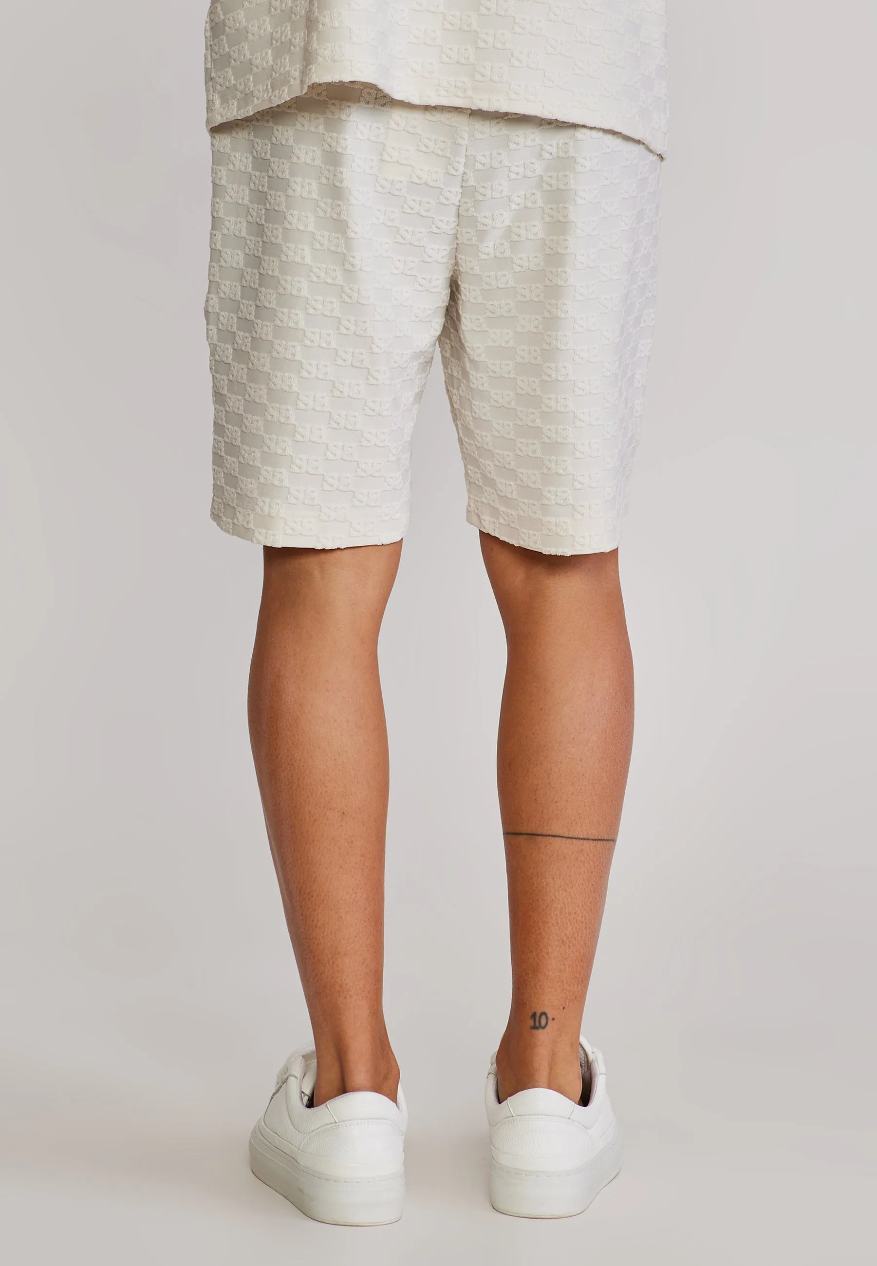 Ecru Towelling Shorts sold by Siksilk product image thumbnail 5