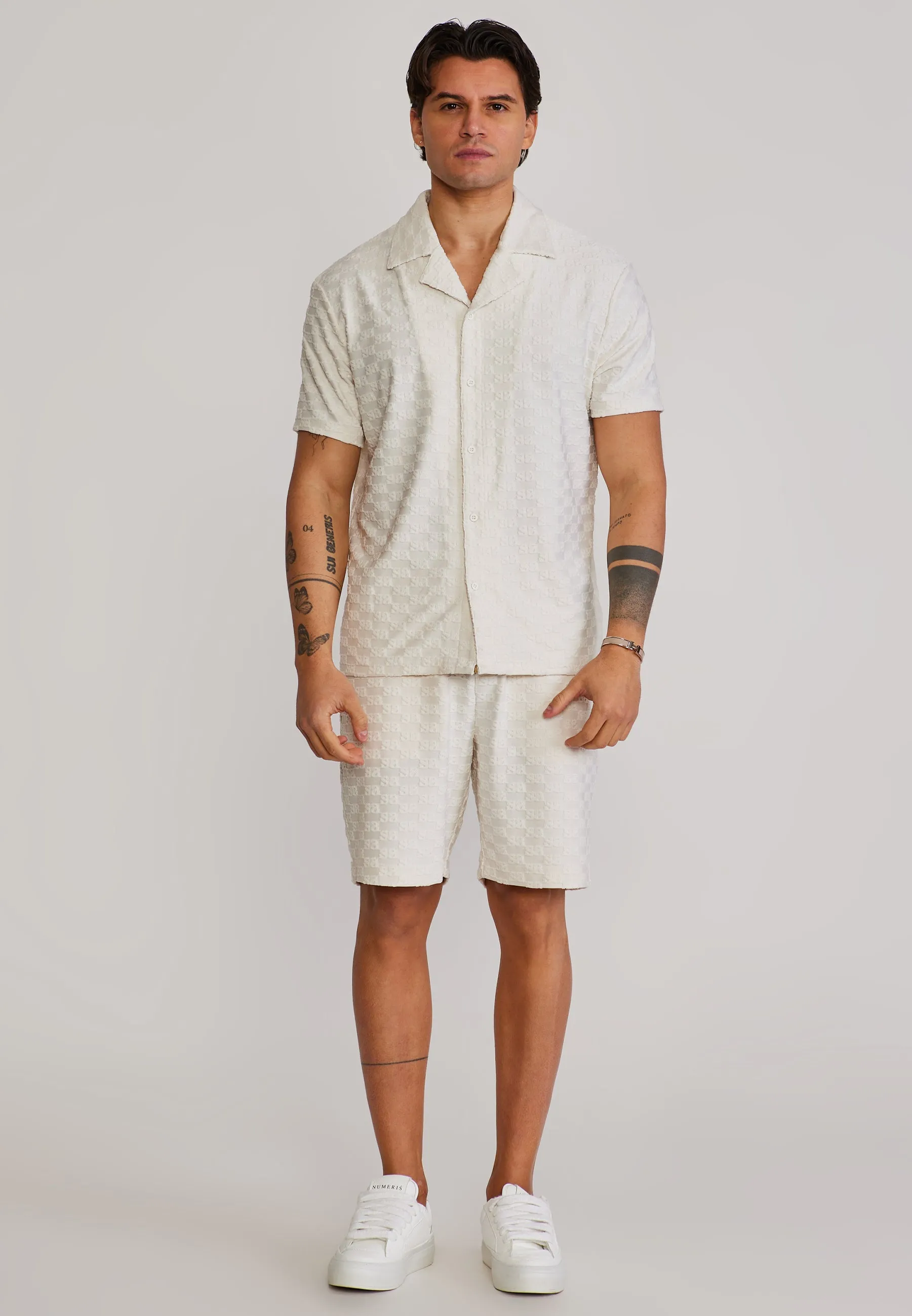 Ecru Towelling Shorts sold by Siksilk product image thumbnail 2