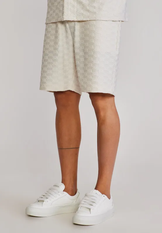 Ecru Towelling Shorts sold by Siksilk