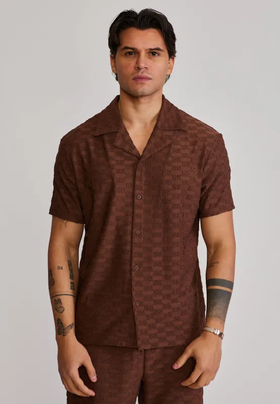 Brown Towelling Shirt made by Siksilk