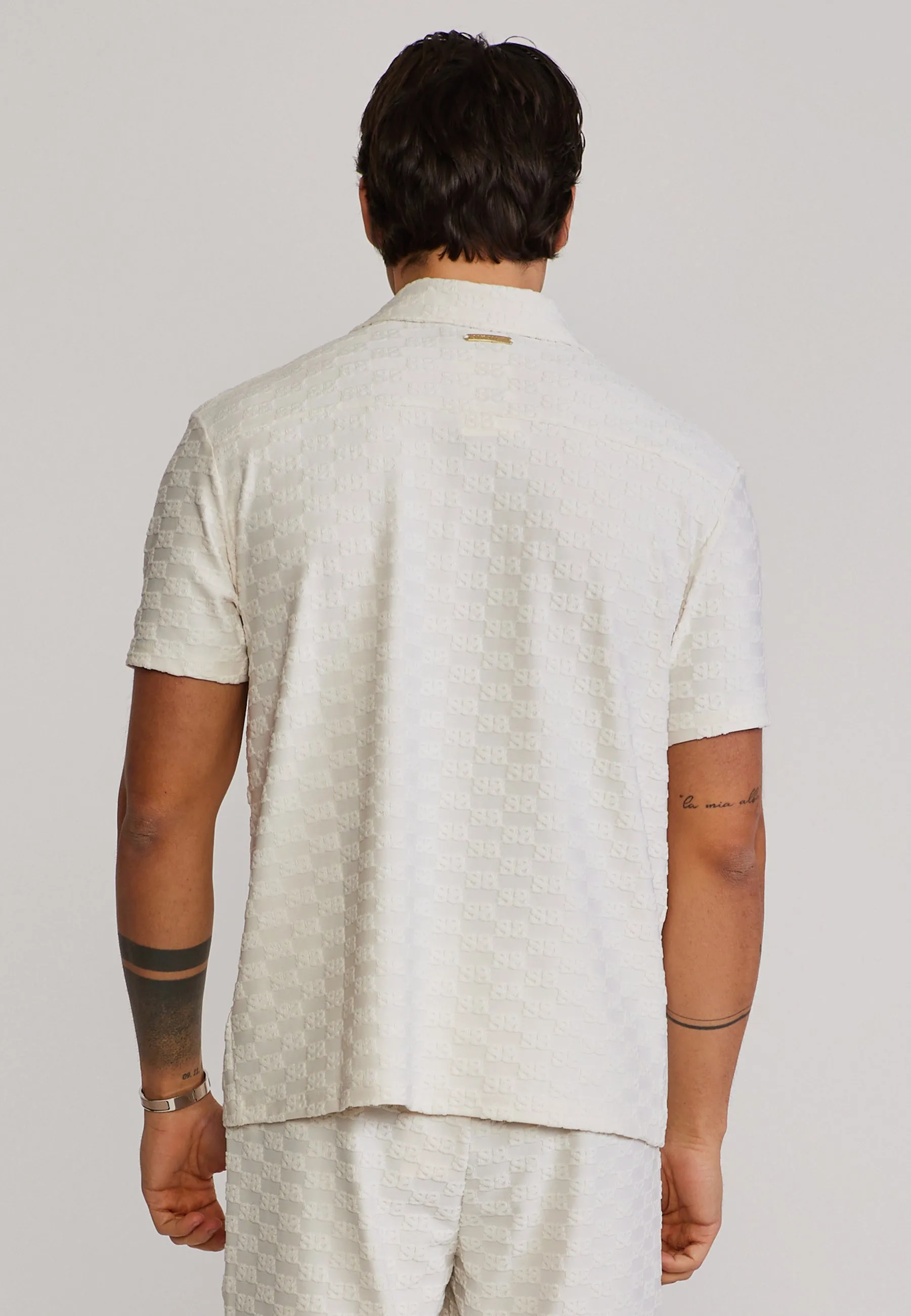 Ecru Towelling Shirt sold by Siksilk product image thumbnail 5