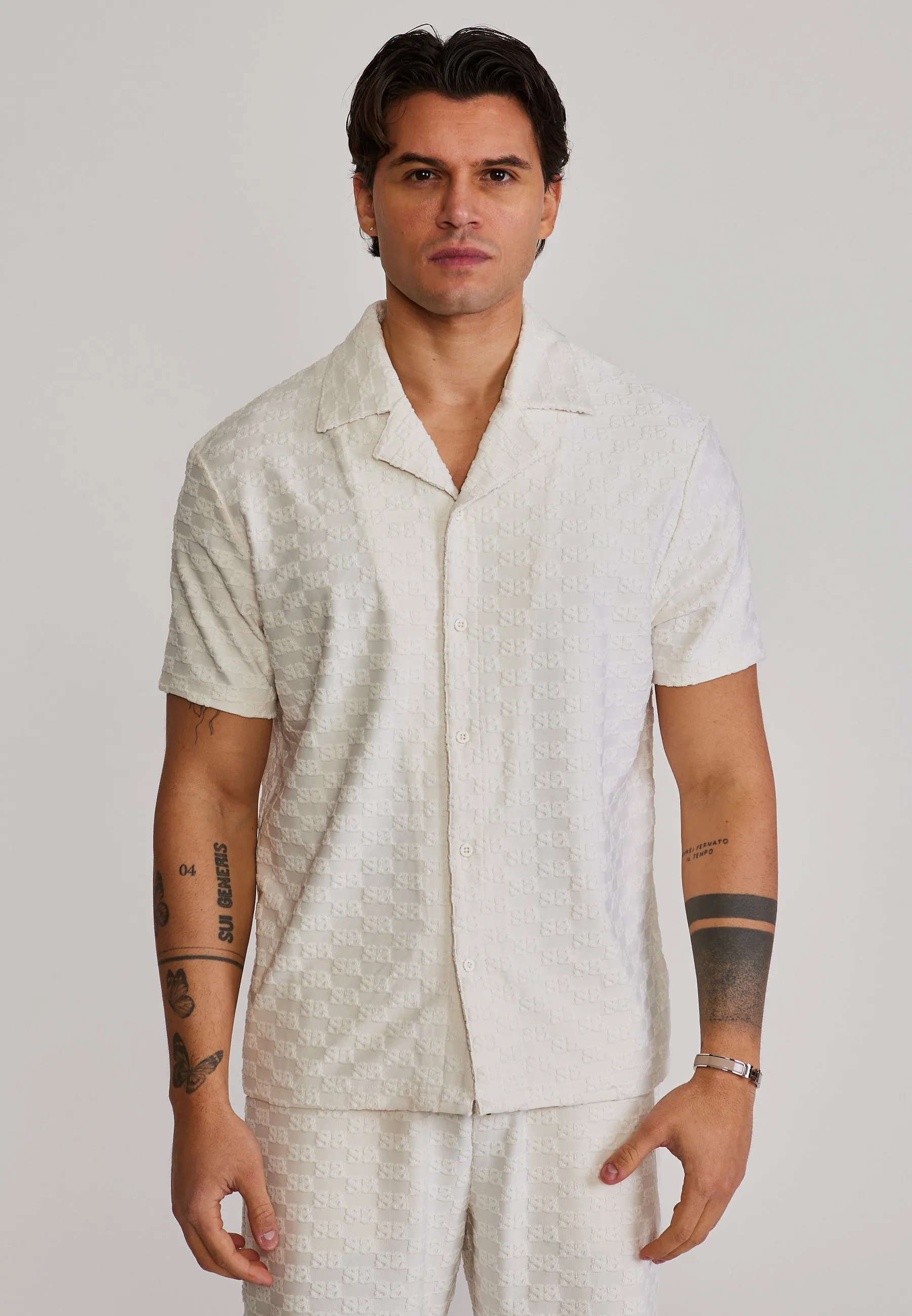Ecru Towelling Shirt sold by Siksilk