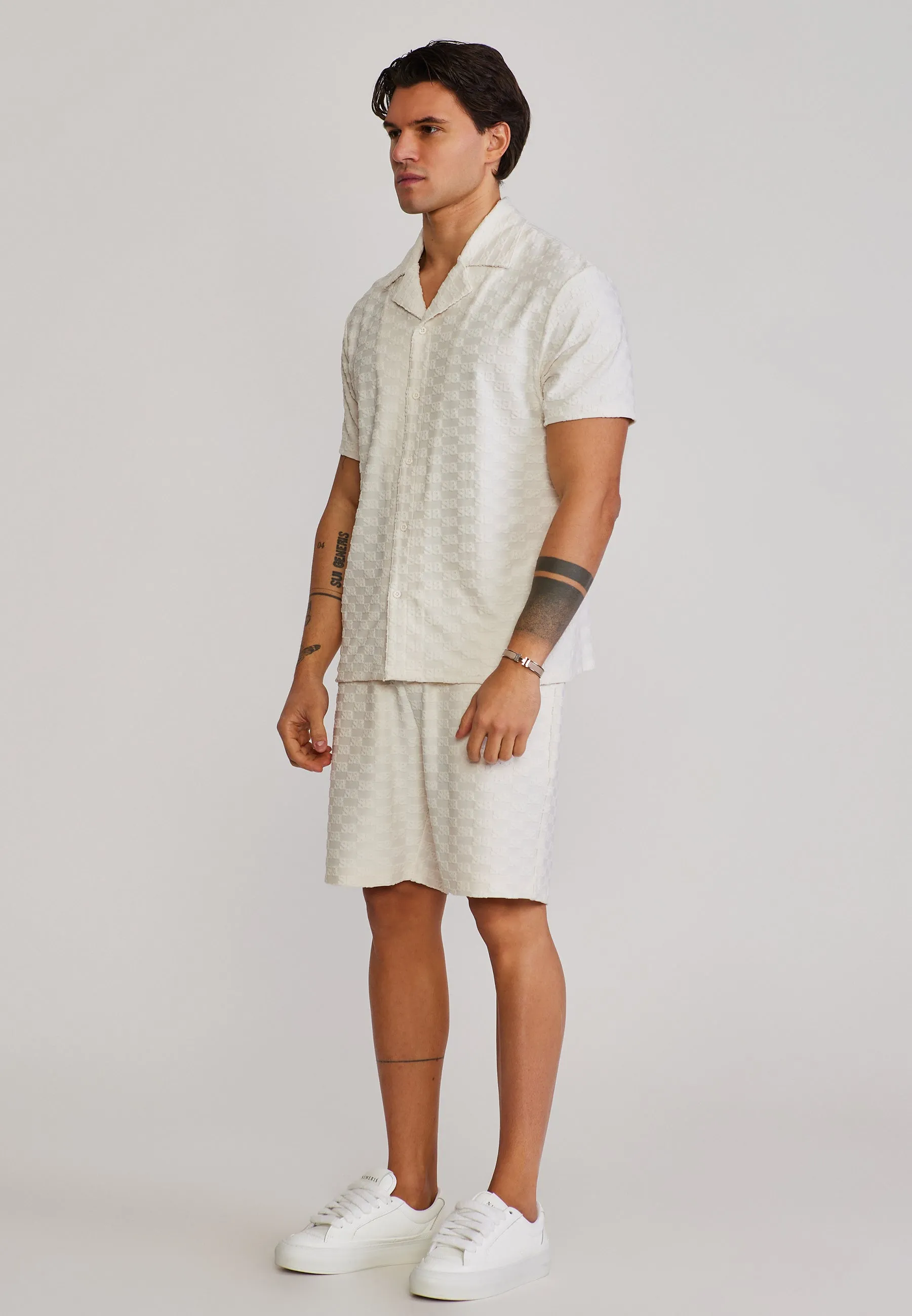 Ecru Towelling Shirt sold by Siksilk product image thumbnail 4