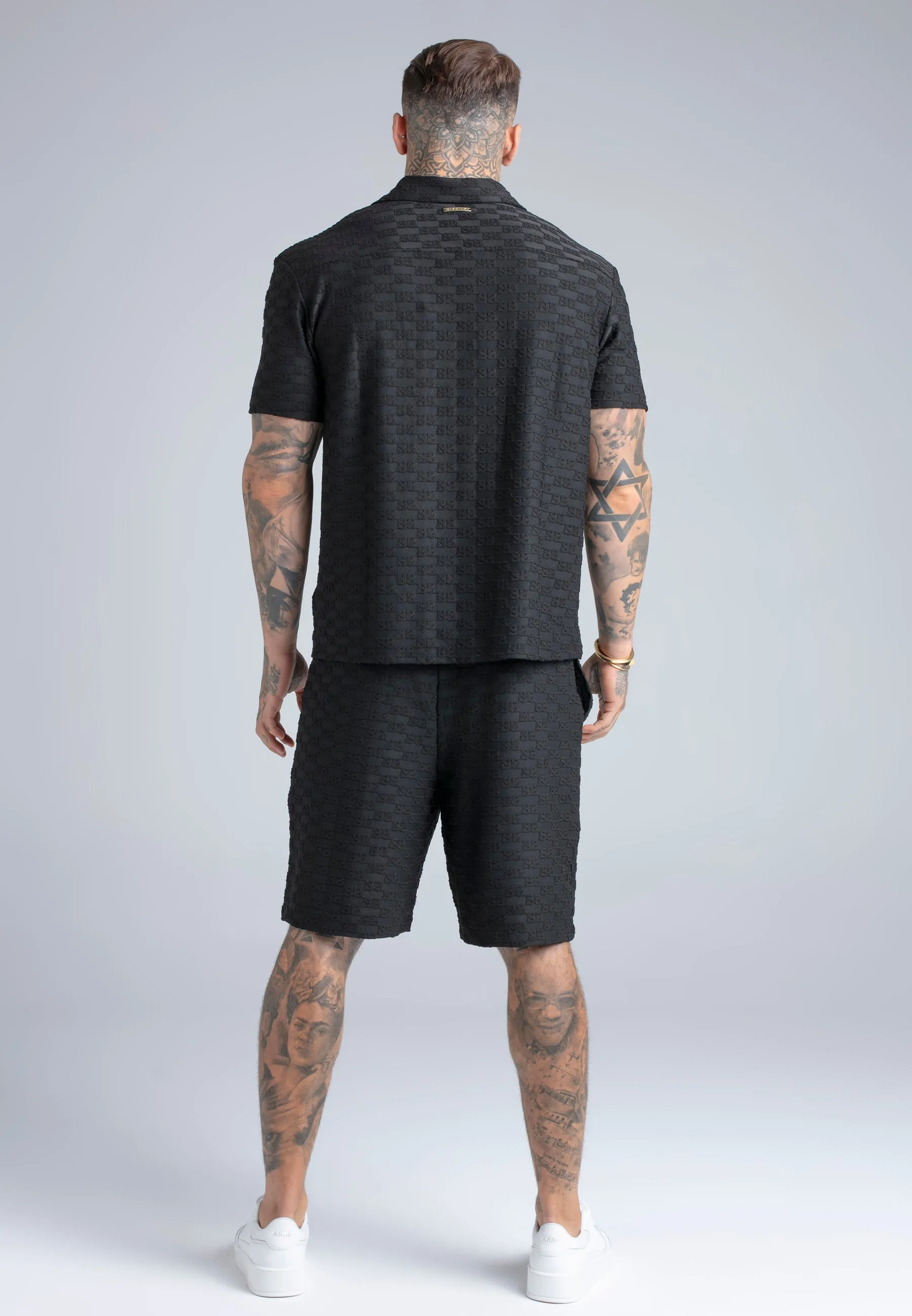Black Towelling Shirt sold by Siksilk product image thumbnail 5