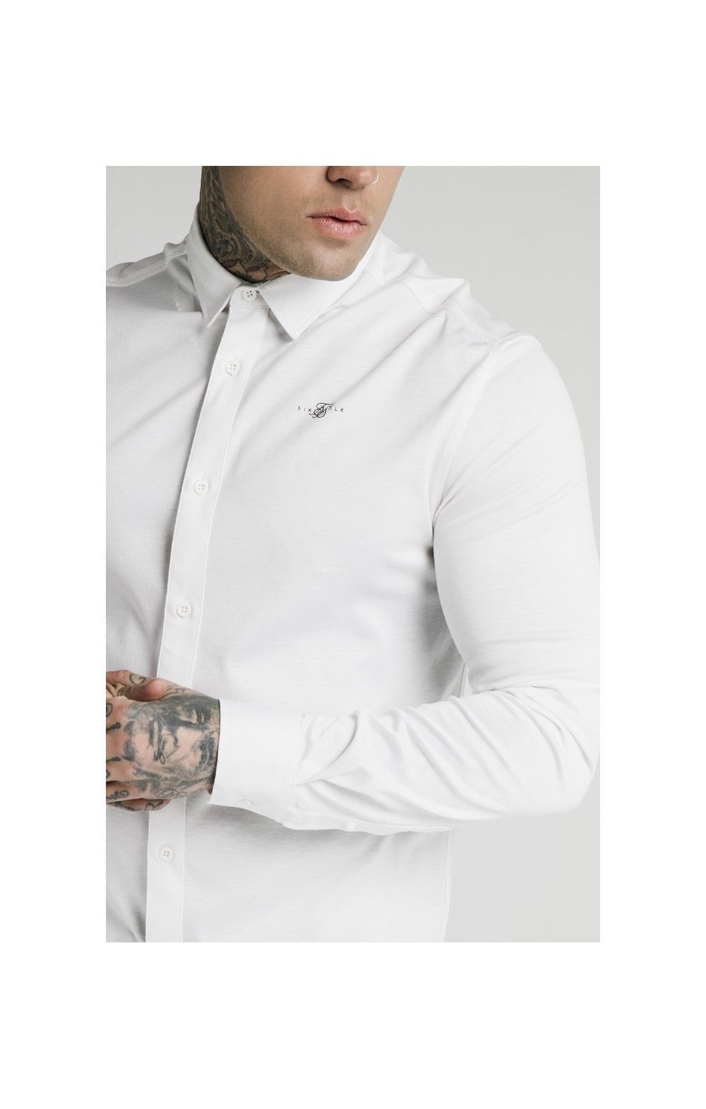 SikSilk L/S Cotton Shirt - White sold by Siksilk product image thumbnail 2