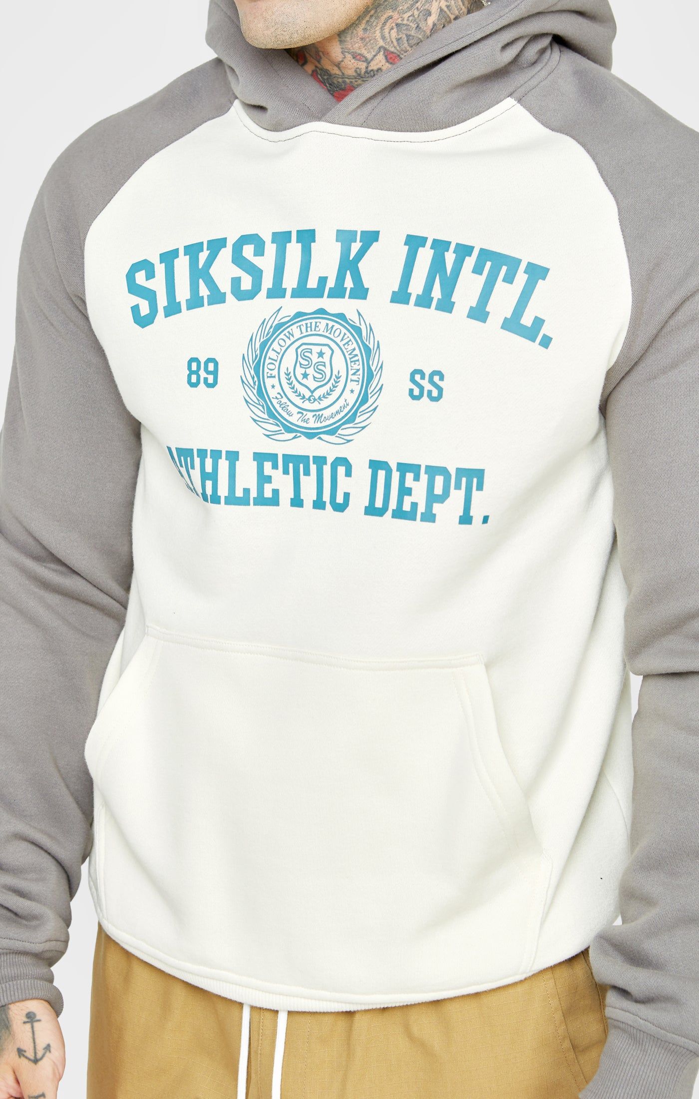 Grey Raglan Oversized Hoodie sold by Siksilk product image thumbnail 2