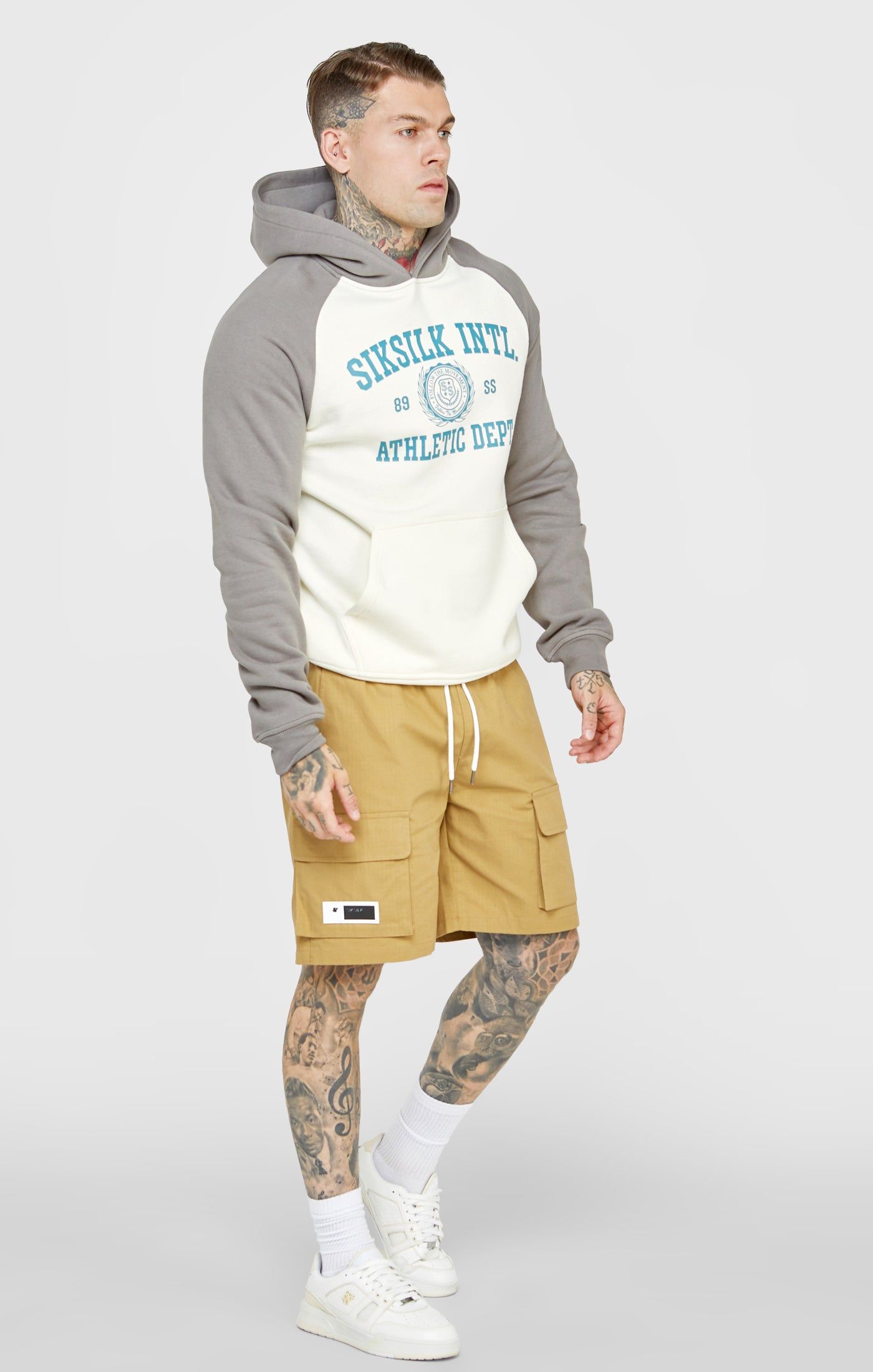Grey Raglan Oversized Hoodie sold by Siksilk product image thumbnail 4