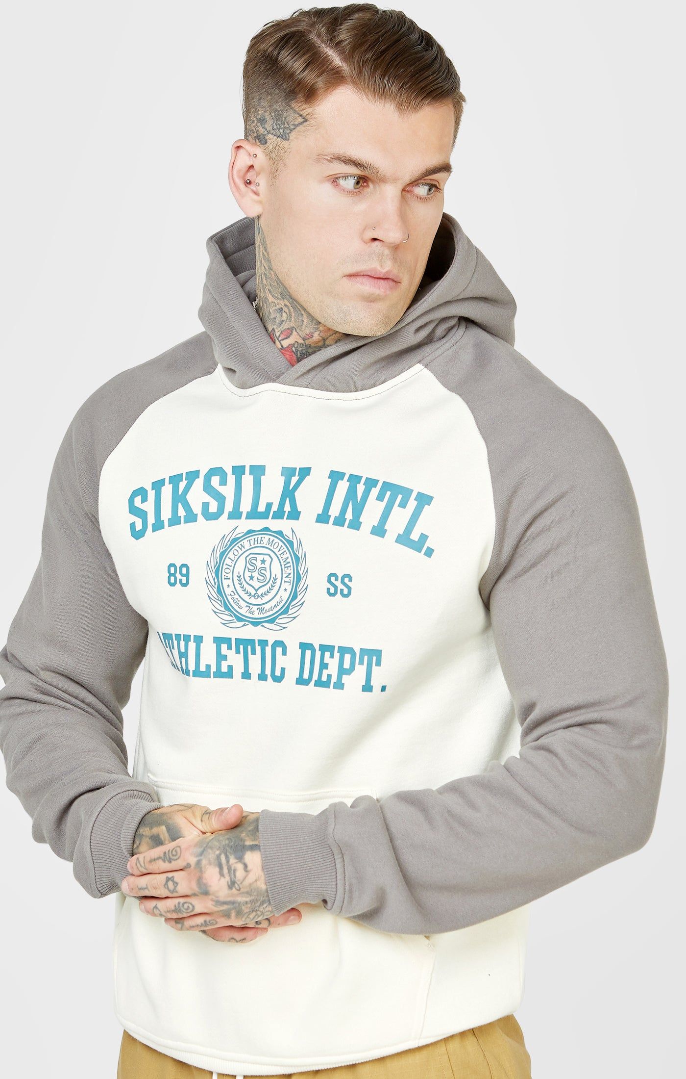 Grey Raglan Oversized Hoodie sold by Siksilk