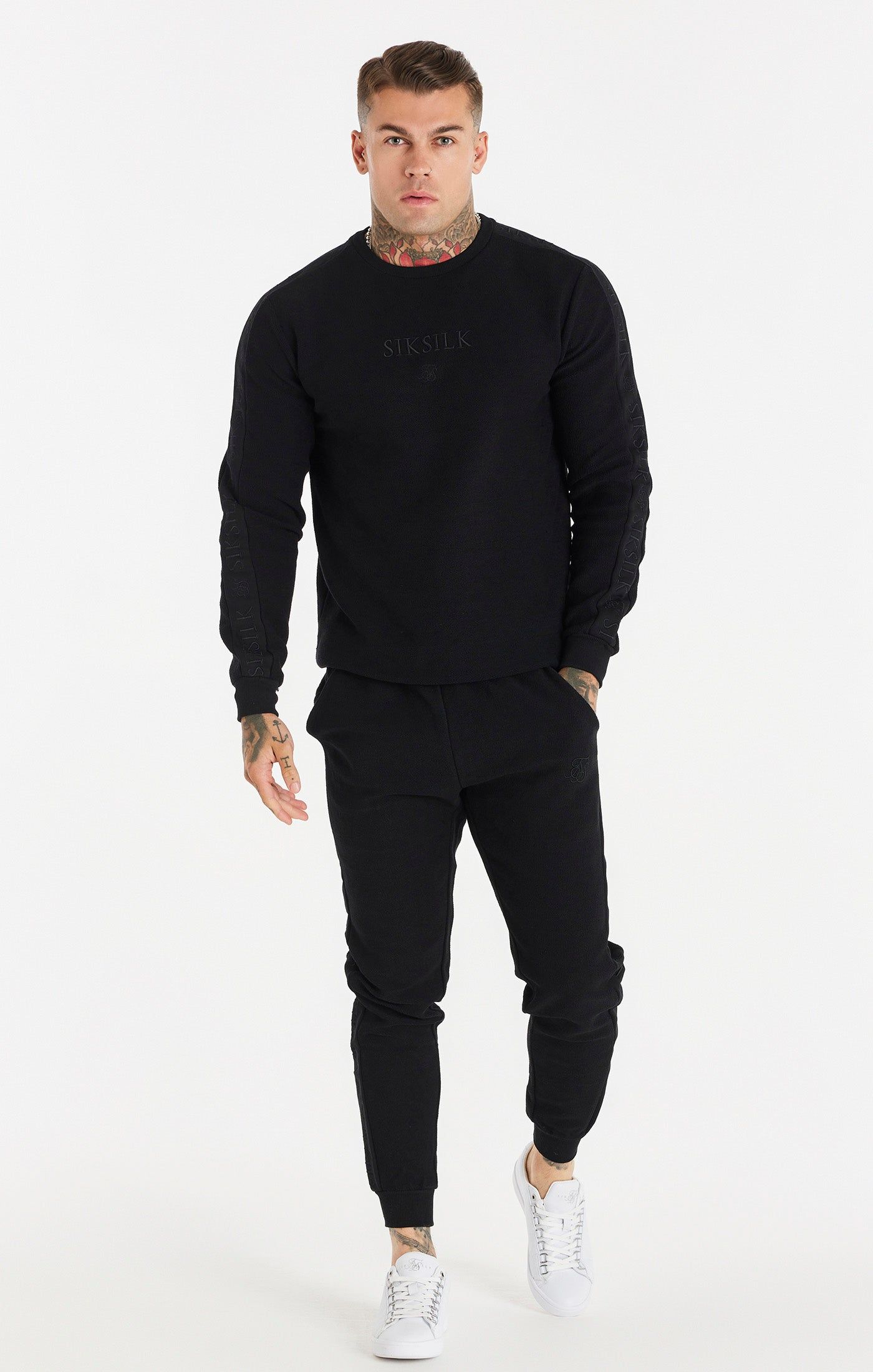 Black Embroidered Sweatshirt sold by Siksilk product image thumbnail 3