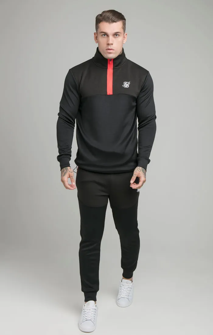 Black Covert Quarter Zip Funnel sold by Siksilk product image thumbnail 3