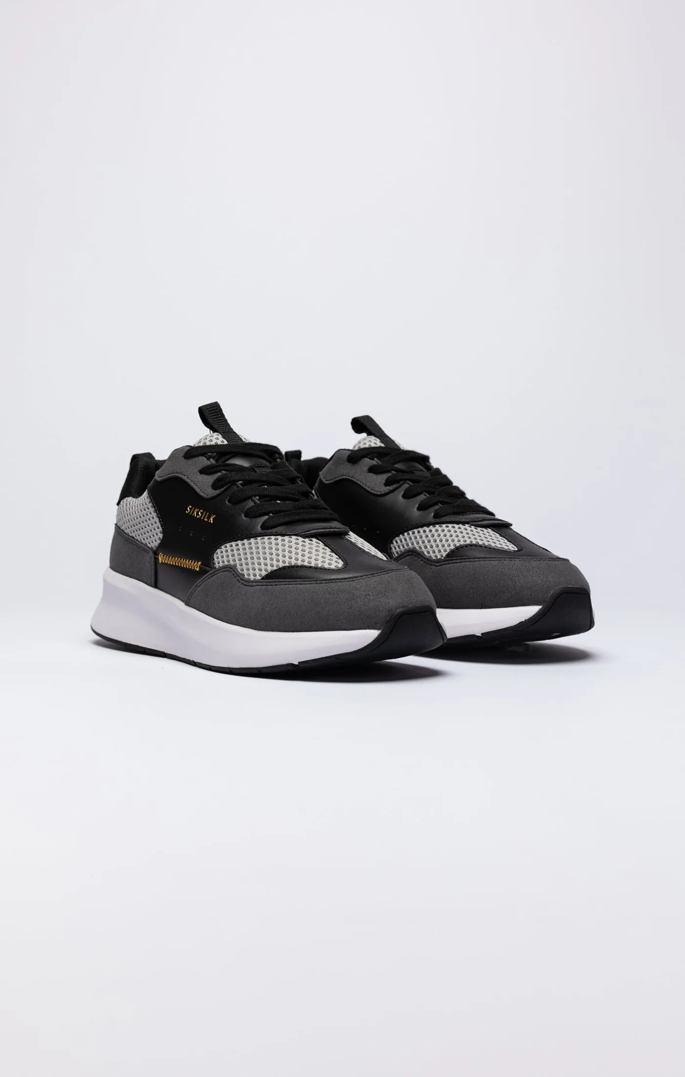 Black Mesh Running Trainer With Overlays sold by Siksilk product image thumbnail 4