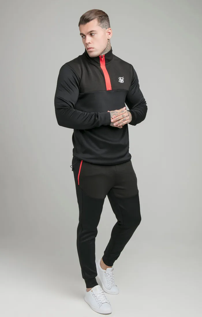 Black Covert Quarter Zip Funnel sold by Siksilk product image thumbnail 5