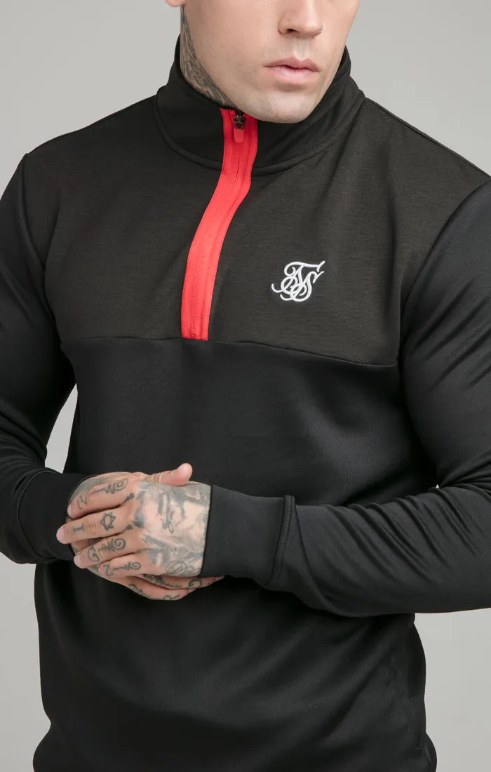 Black Covert Quarter Zip Funnel sold by Siksilk product image thumbnail 2