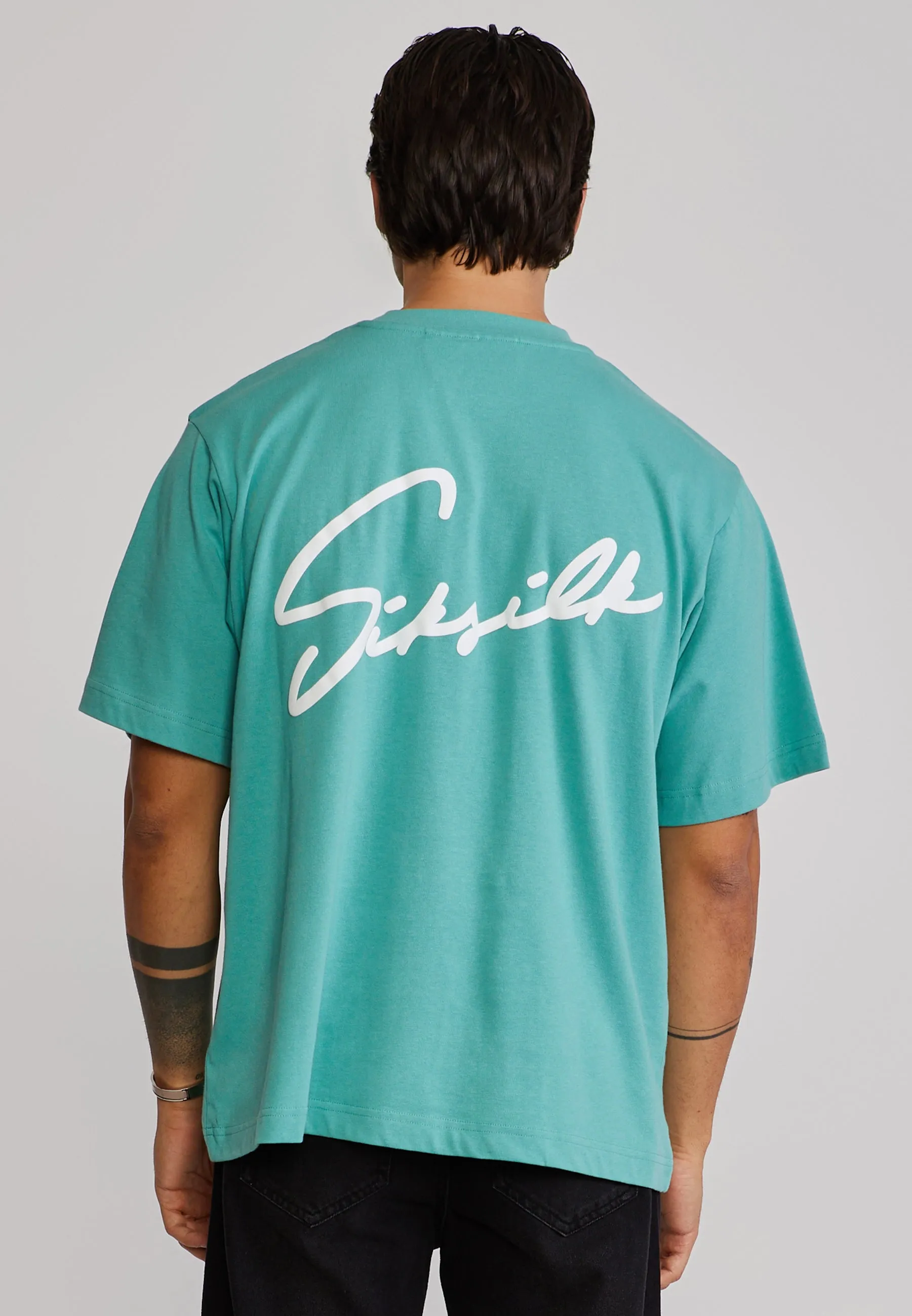 Blue Script T-Shirt sold by Siksilk product image thumbnail 2