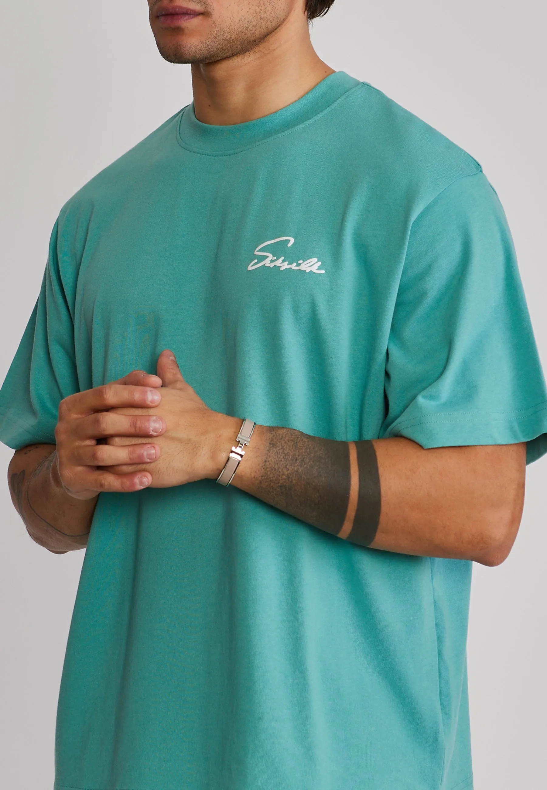Blue Script T-Shirt sold by Siksilk product image thumbnail 3