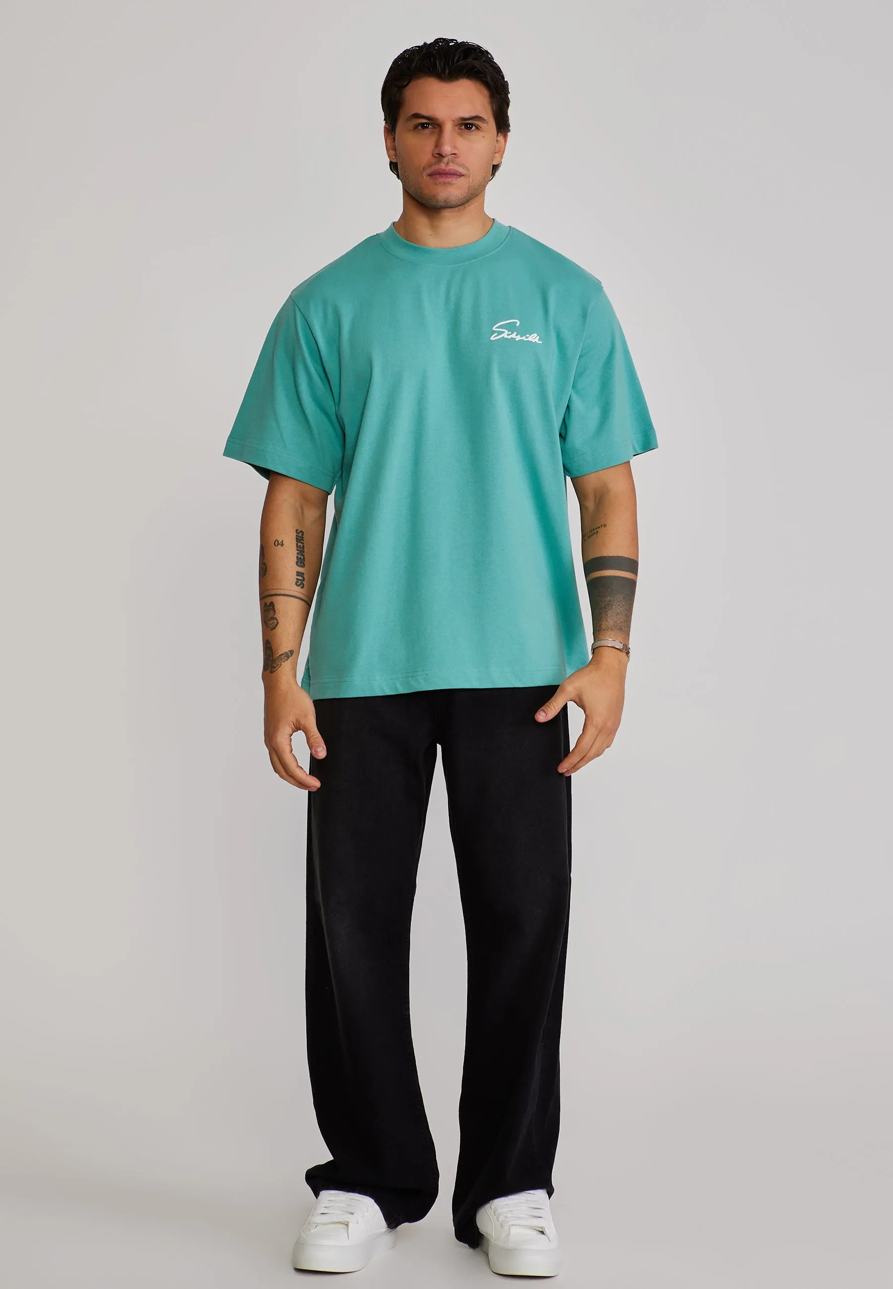 Blue Script T-Shirt sold by Siksilk product image thumbnail 4