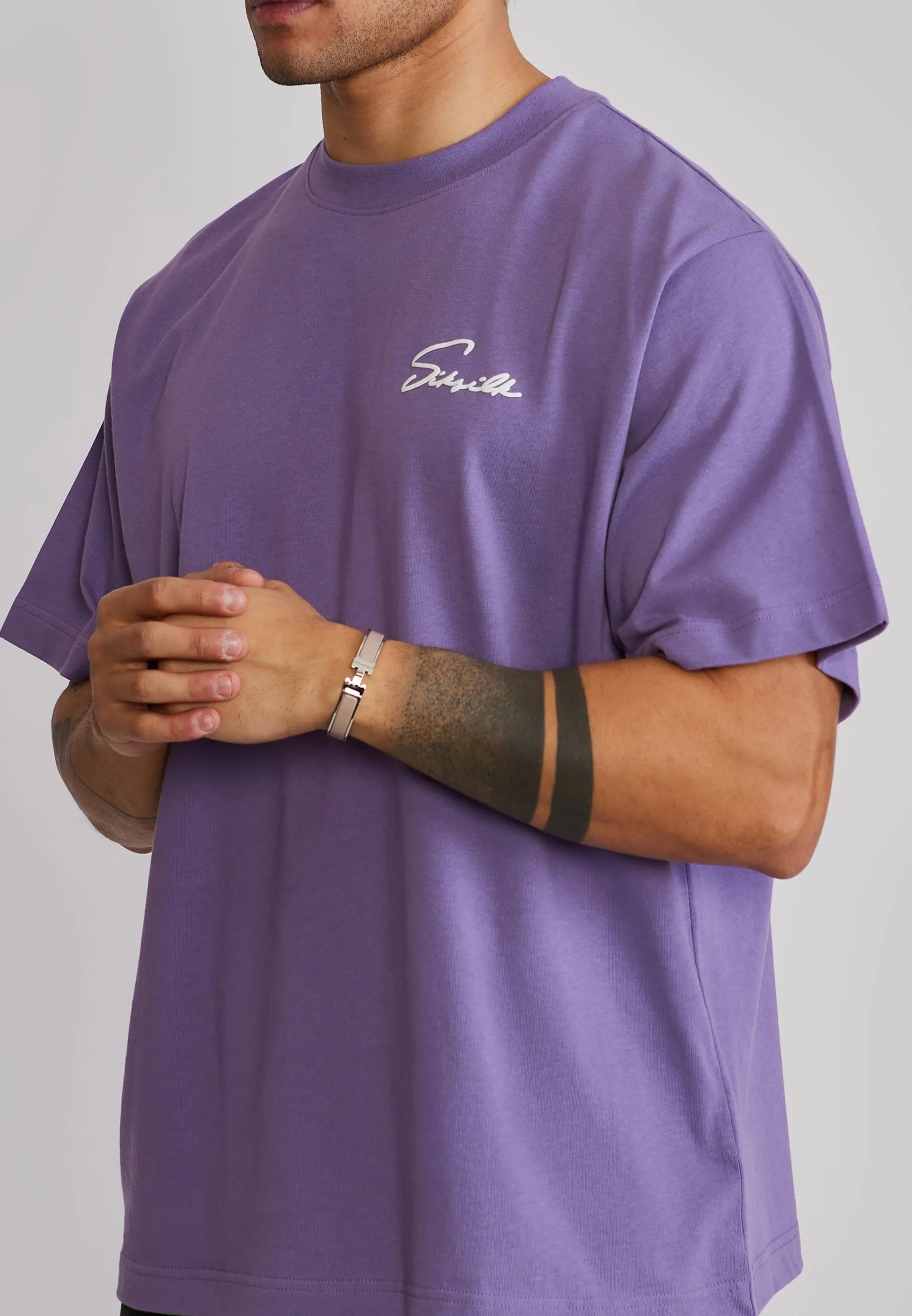 Purple Script T-Shirt sold by Siksilk product image thumbnail 2